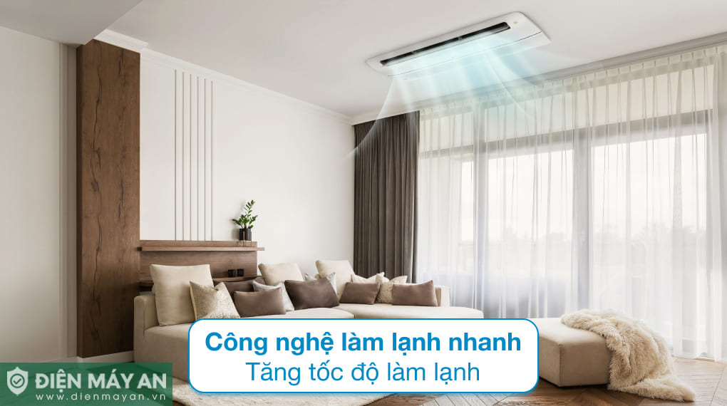 Điều hòa âm trần LG Inverter 12000 BTU 1 hướng thổi ZTNQ12GULA0